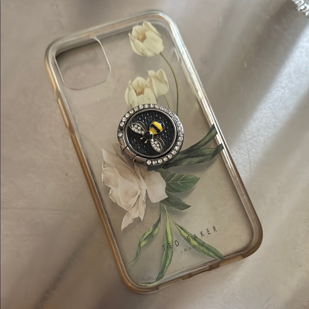 Ted Baker Floral iPhone Case with Bee Ring